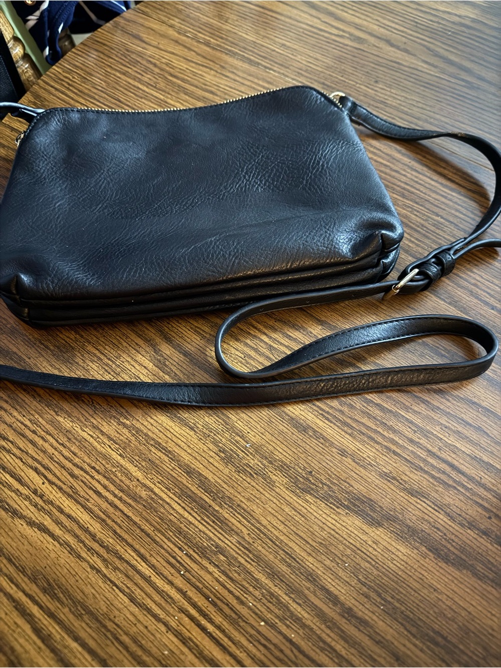 Everyday Black Crossbody Bag with Adjustable Strap